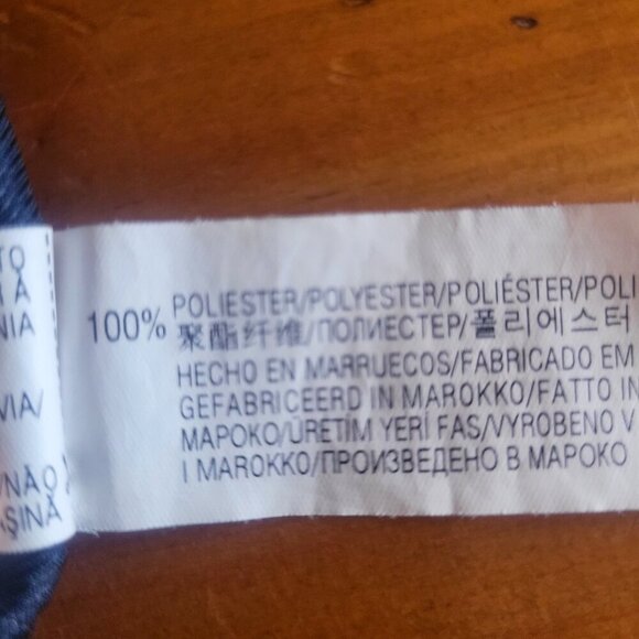 ZARA Women's Navy/Dk Orange/White Striped Cropped Wide Leg Flowy Pants - Size M - Picture 9 of 11